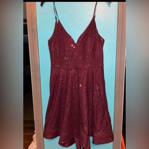 Maroon homecoming dress